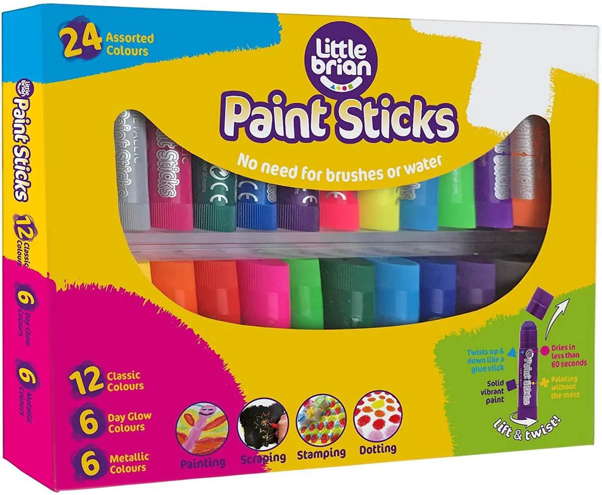 Little Brian Metallic Paint Sticks 24 Pack 1