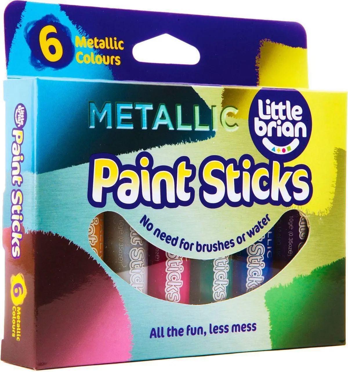 Little Brian Metallic Paint Sticks 6 Pack 1