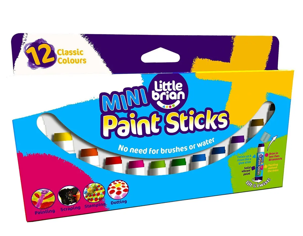Little Brian Mini Paint Sticks 12 Pack 1