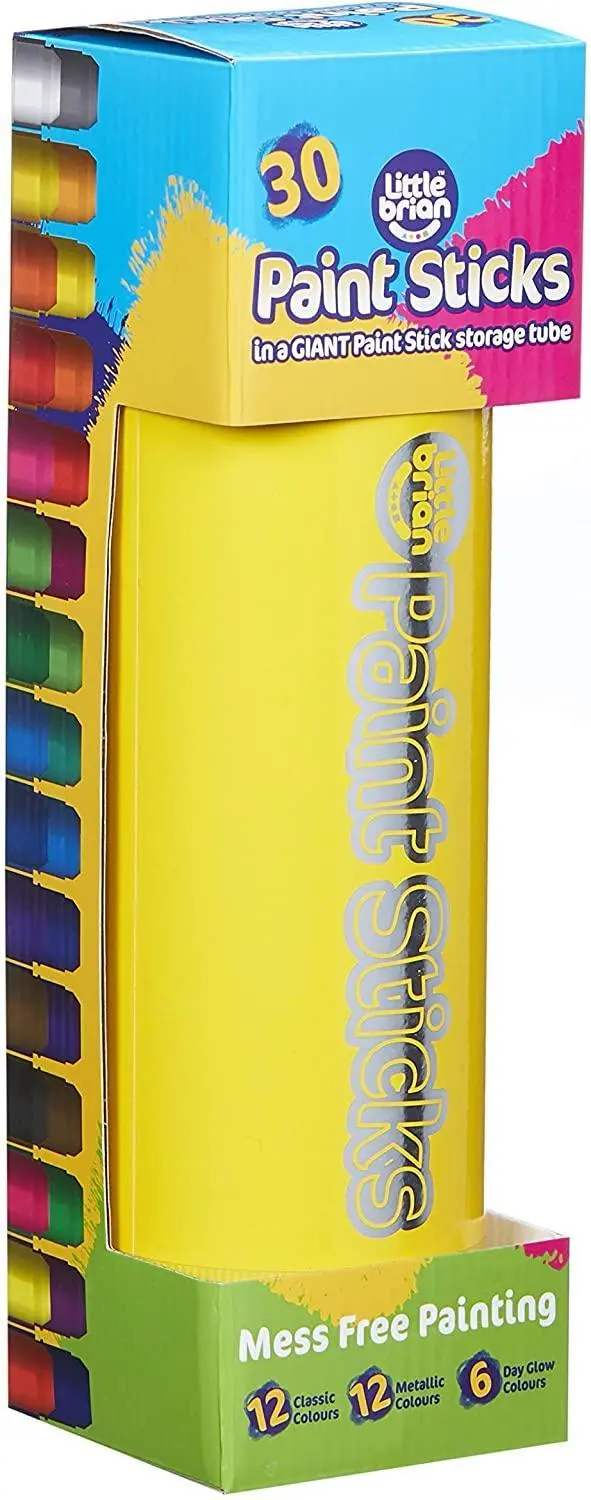 Little Brian Paint Sticks Giant Storage Tube - Includes 30 Paint Sticks 1