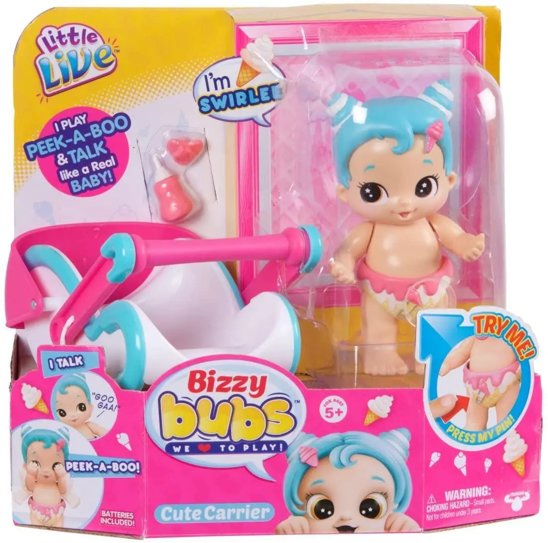 Little Live Bizzy Bubs Cute Carrier Swirlee Baby Doll With Sound 1