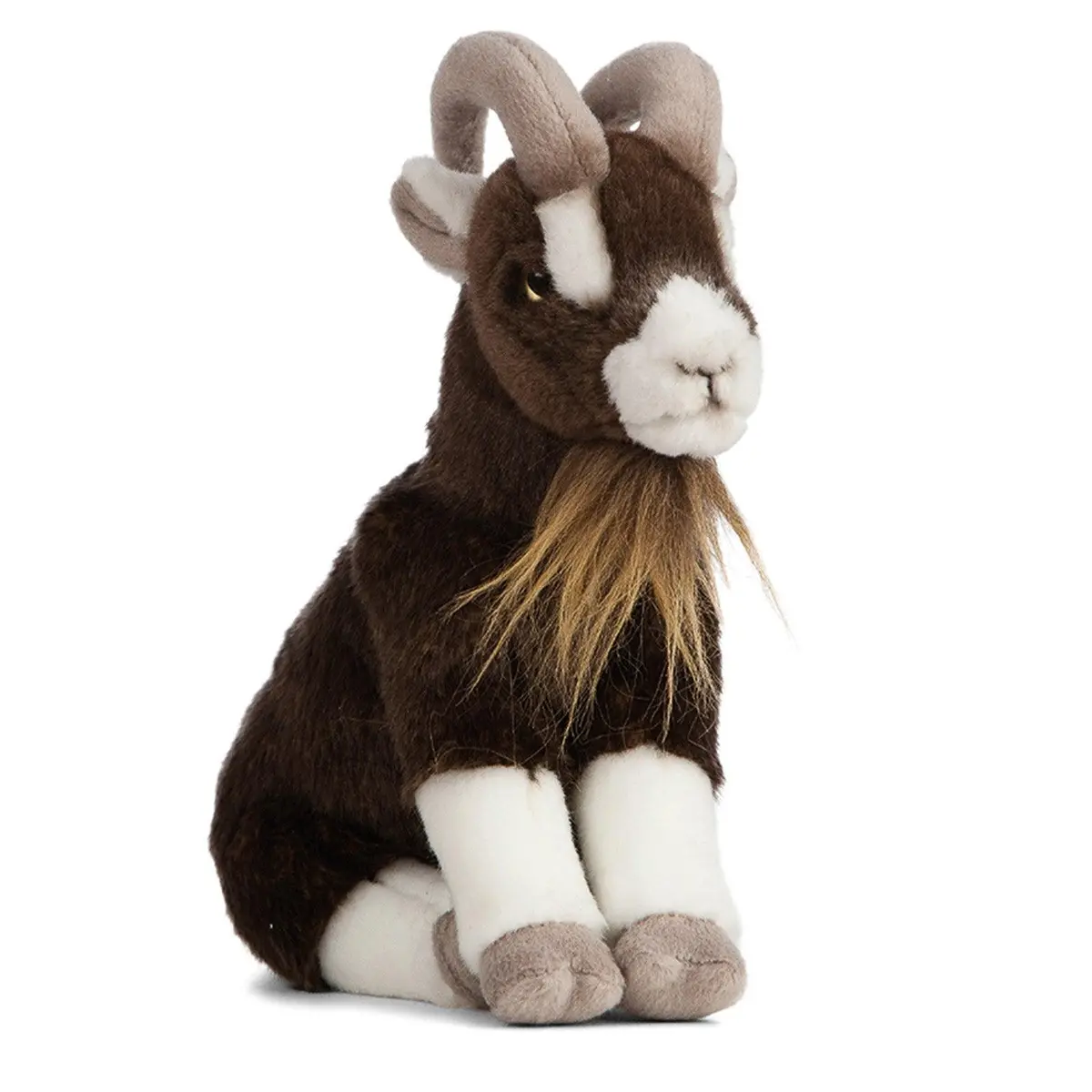 Living Nature Brown Goat Sitting 20Cm Soft Toy 1