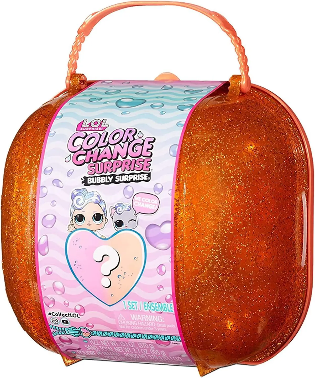 Lol Surprise! Color Change Bubbly Surprise Orange With Exclusive Doll & Pet 1