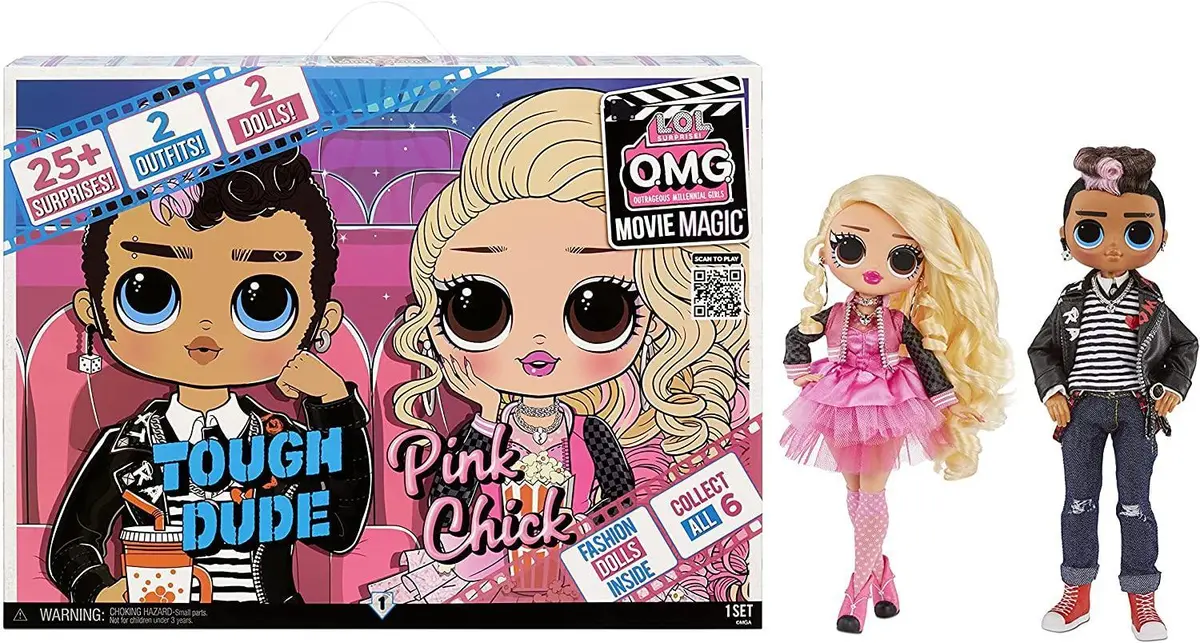 Lol Surprise! Omg Movie Magic Fashion Dolls 2-Pack Tough Dude & Pink Chick 1