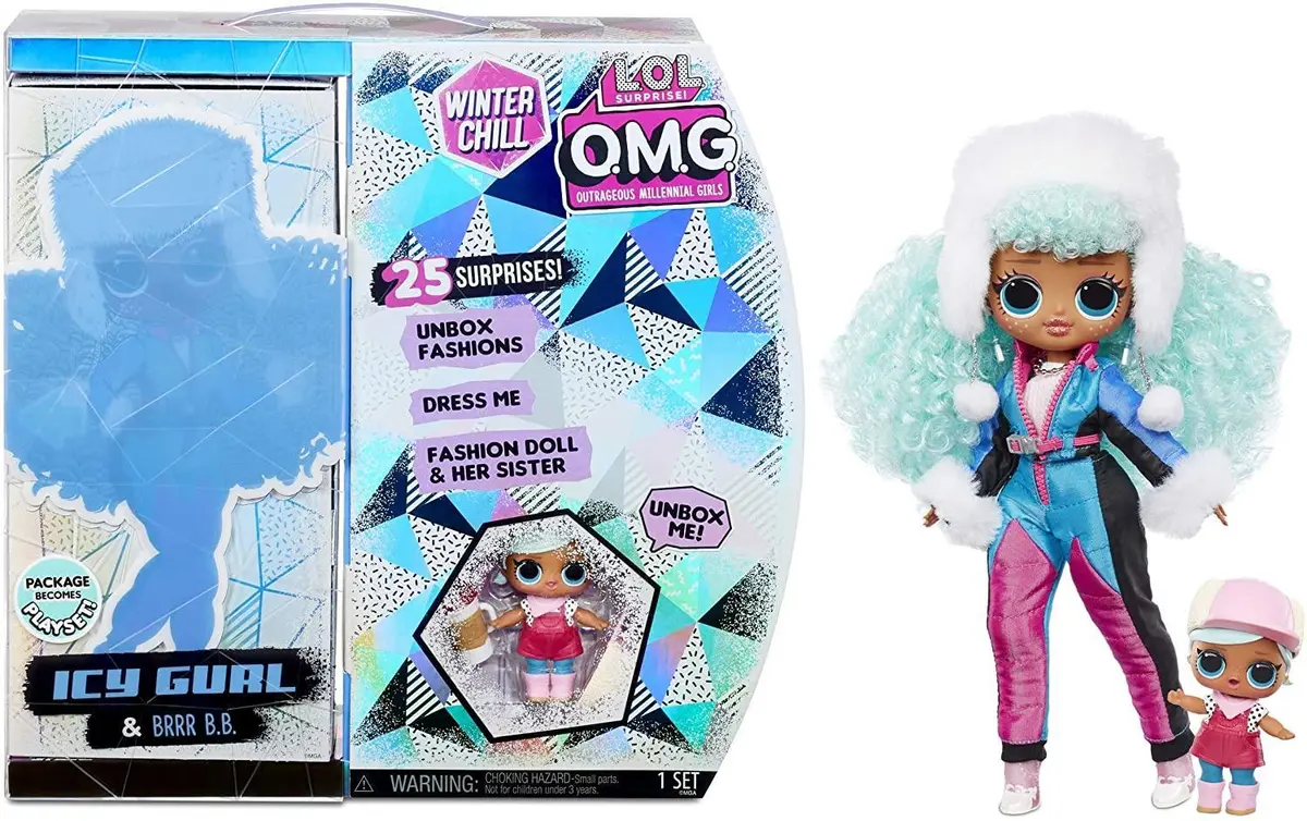 Lol Surprise! Omg Winter Chill Icy Gurl Fashion Doll And Brrr B.B. Doll 1