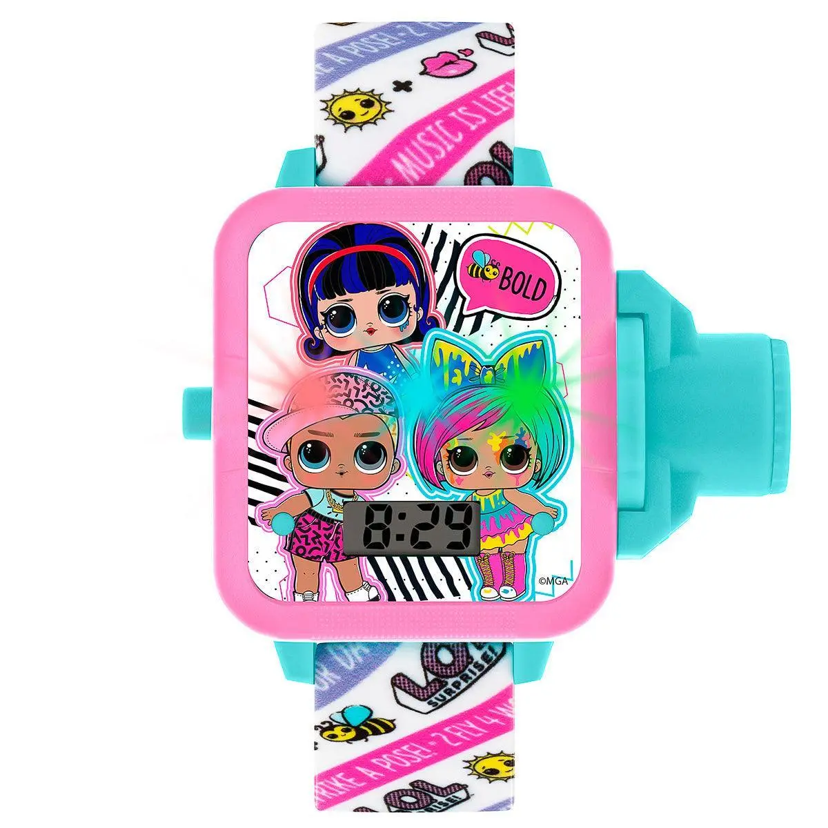 Lol Surprise! Pink & White Strap Projection Watch 1