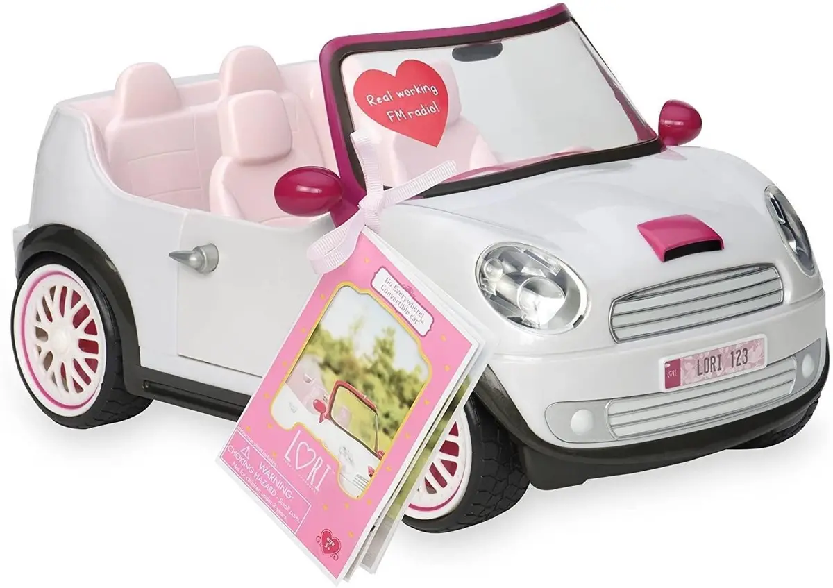 Lori Dolls Go Everywhere! Convertible Car For 6-Inch Mini Dolls Playset 1