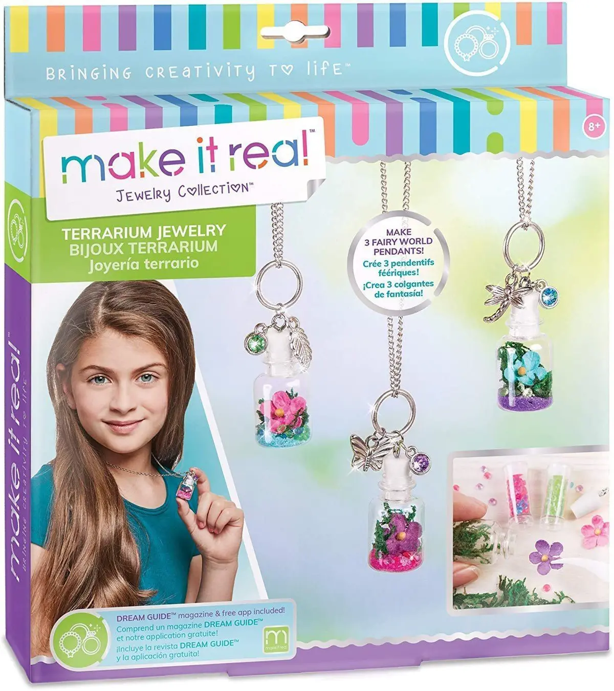 Make It Real 1305 - Diy Terrarium Jewellery Pendant Making Kit Arts & Crafts 1