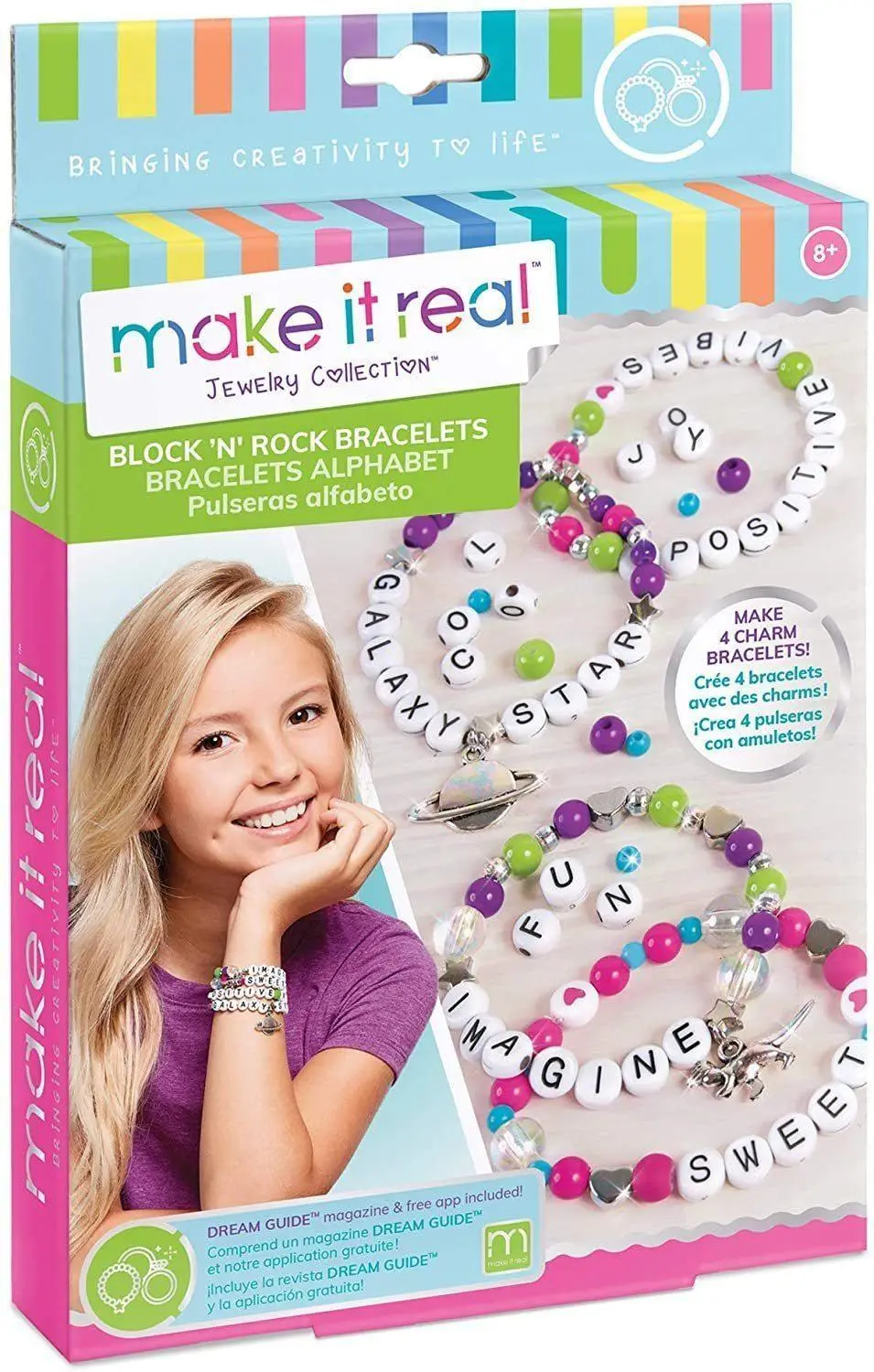 Make It Real Block 'N' Rock Jewellery Charm Bracelets Making Kit Arts & Crafts 1