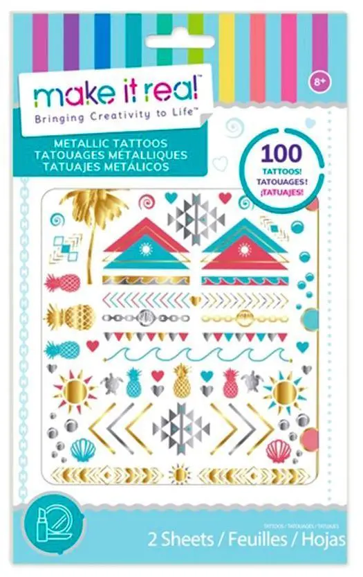 Make It Real Metallic Tattoos - Assorted 1