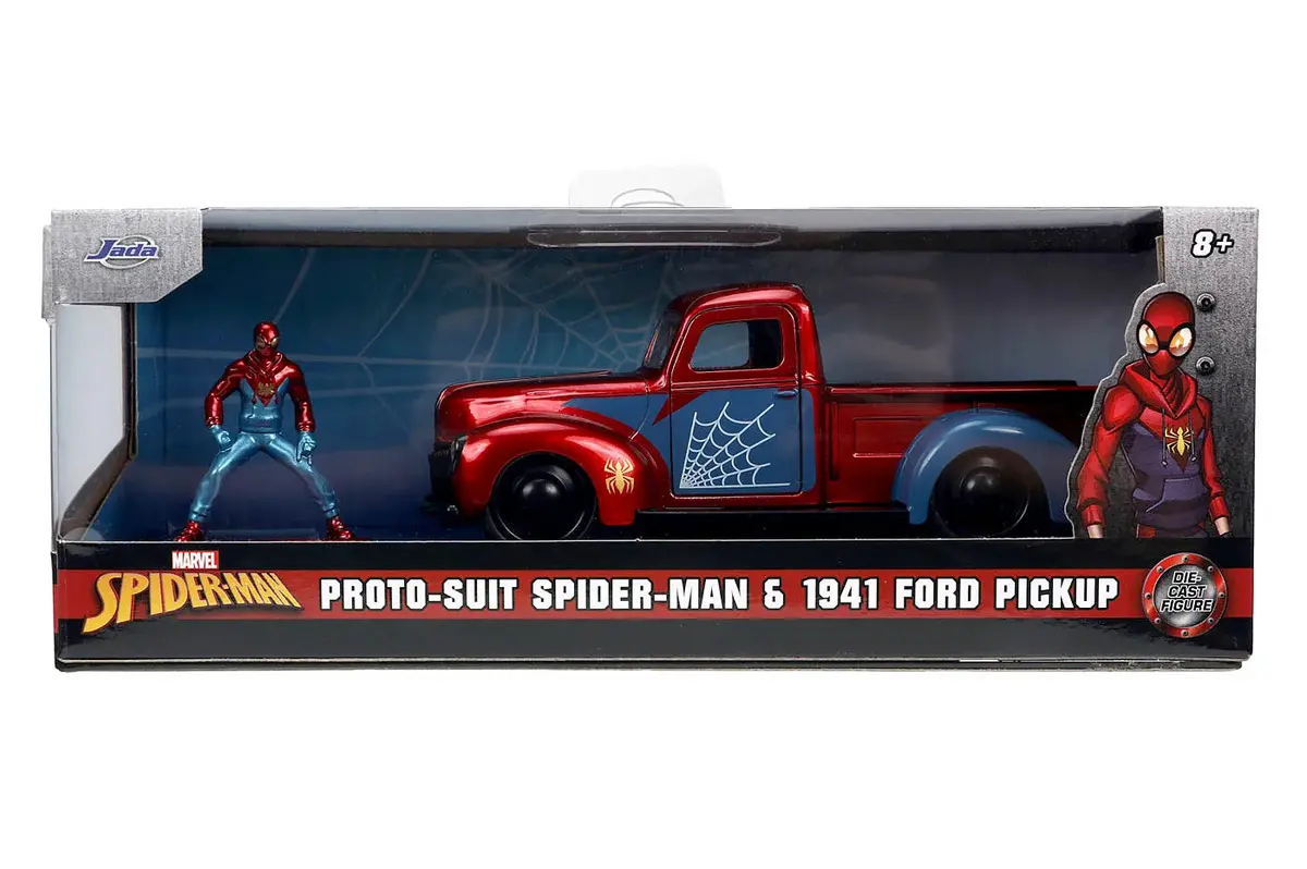 Marvel Spider-Man 1941 Pick-Up 1:32 Scale Die-Cast With Figure 1