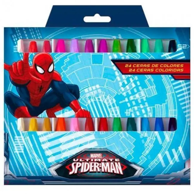 Marvel Ultimate Spider-Man 24 Coloured Crayons 1