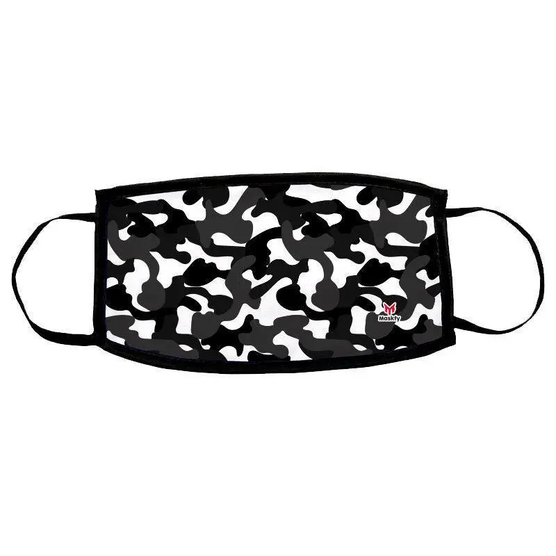 Maskfy Reusable Face Mask For Children - Black Camouflage 2