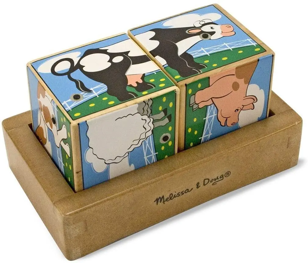 Melissa & Doug 11196 Farm Sound Blocks 6-In-1 Puzzle 1