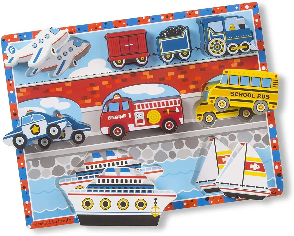Melissa & Doug 13725 Vehicles Chunky Puzzle - 9 Pieces 1