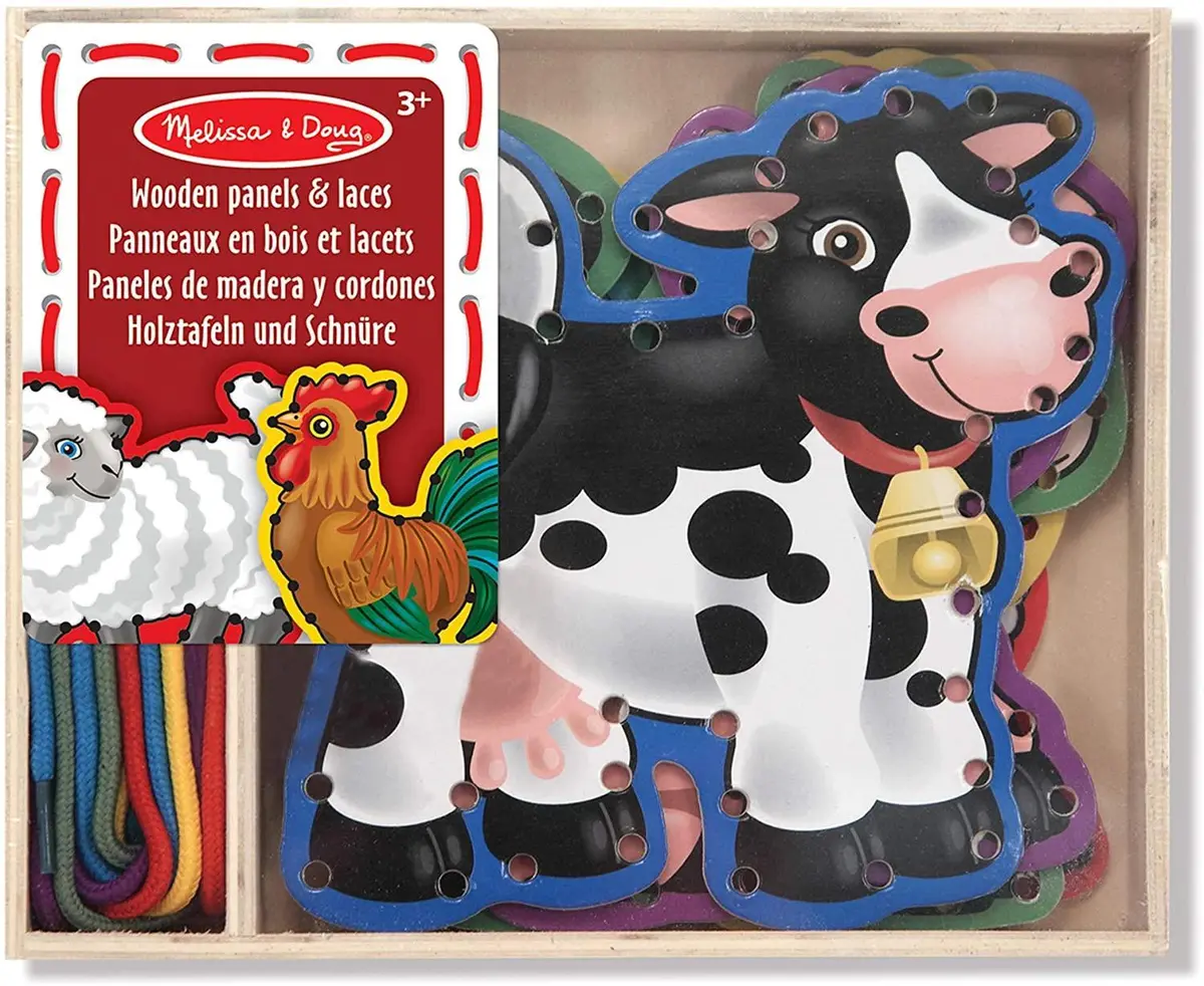 Melissa & Doug 13781 Animals Lace & Trace Farm Activity Set 1