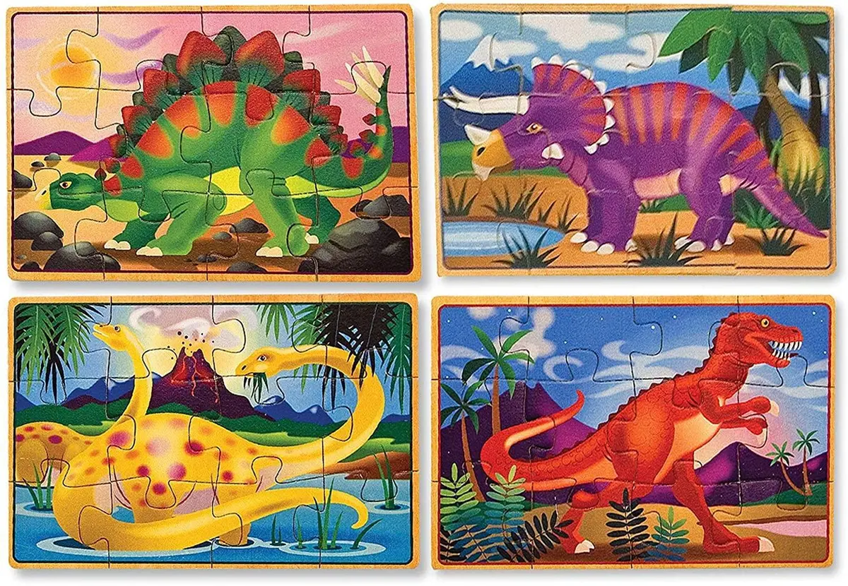 Melissa & Doug 13791 Dinosaurs Puzzles In A Box 1