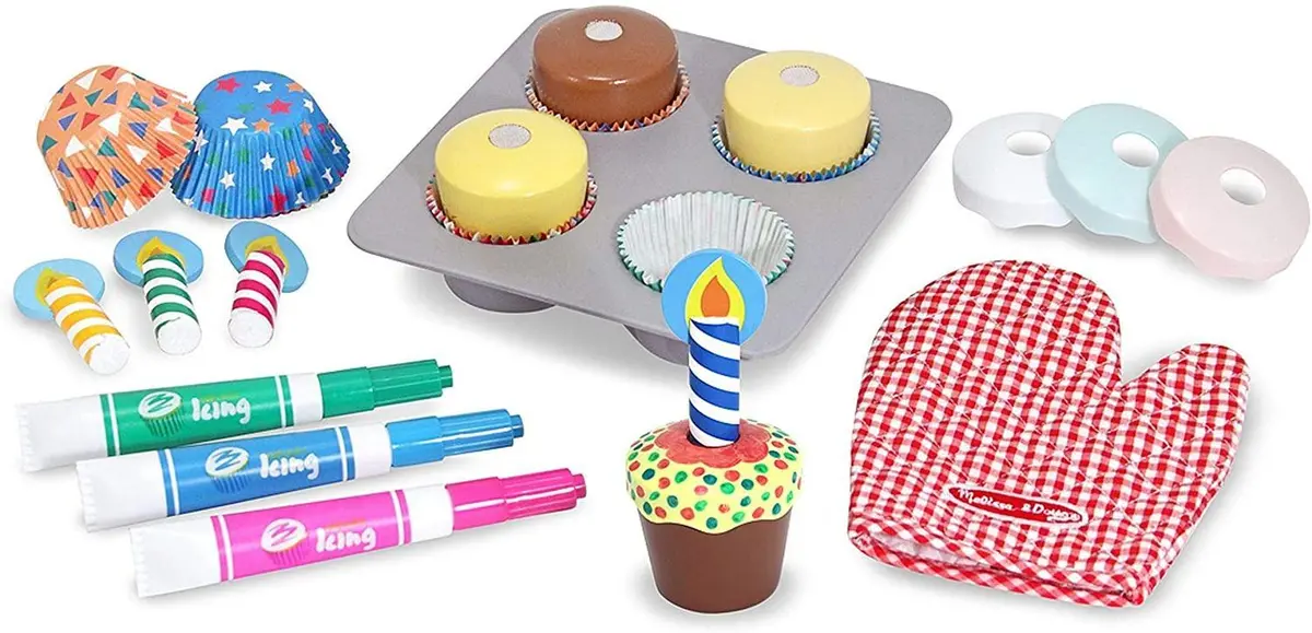 Melissa & Doug 14019 Wooden Cupcake Set 1