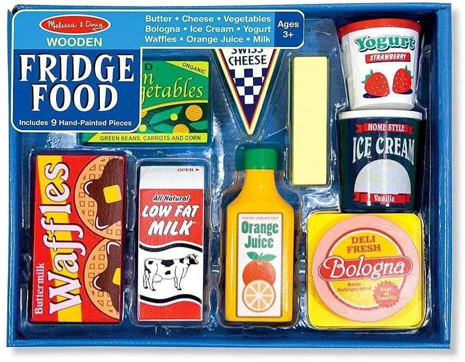 Melissa & Doug 14076 Wooden Fridge Food 1