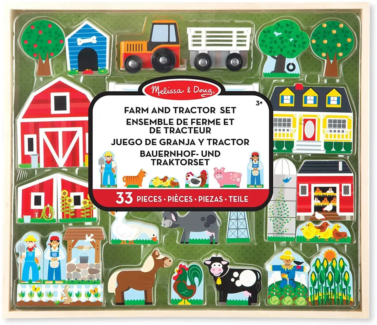 Melissa & Doug 14800 Wooden Farm & Tractor Play 1