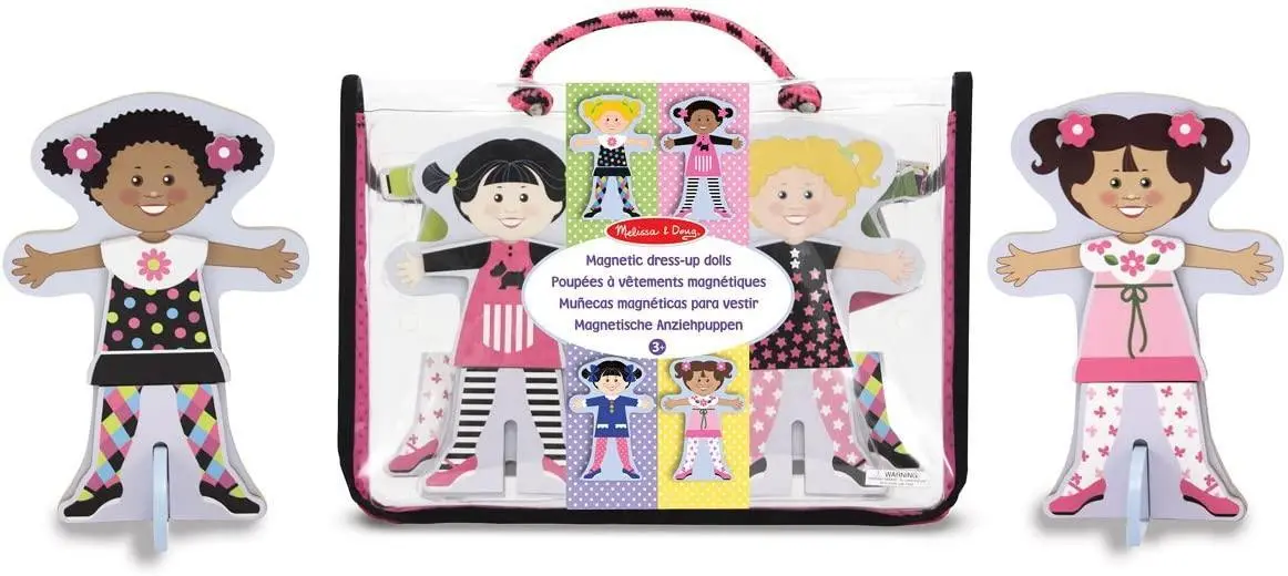 Melissa & Doug 14943 Tops And Tights Magnetic Wooden Dress-Up Dolls 1