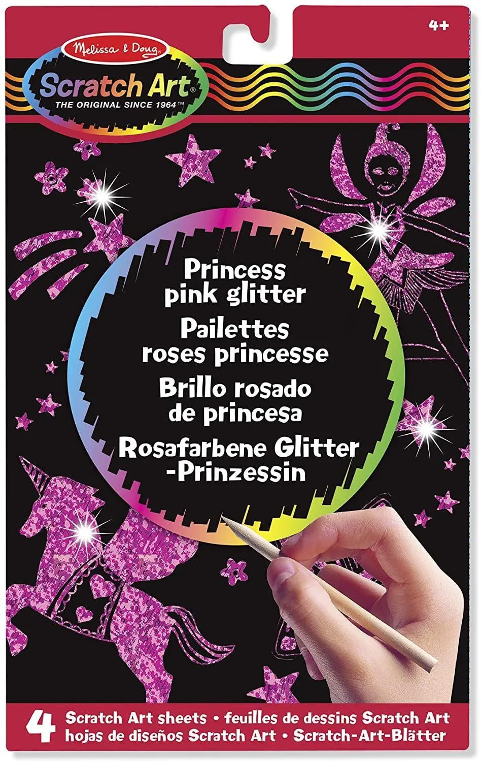 Melissa & Doug 15810 Princess Pink Glitter Scratch Art Boards 1