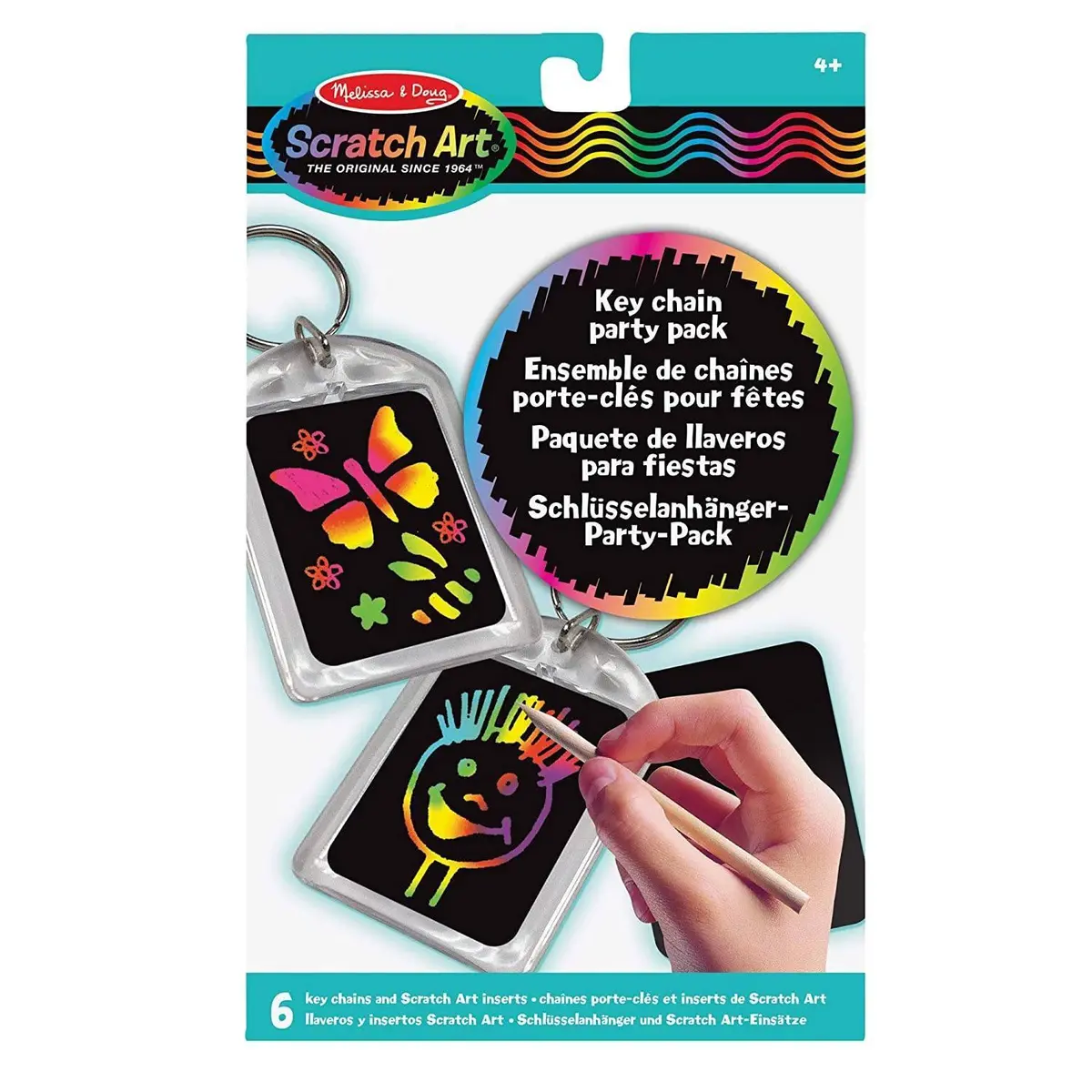Melissa & Doug 15921 Scratch Art Key Chain Party Pack 1