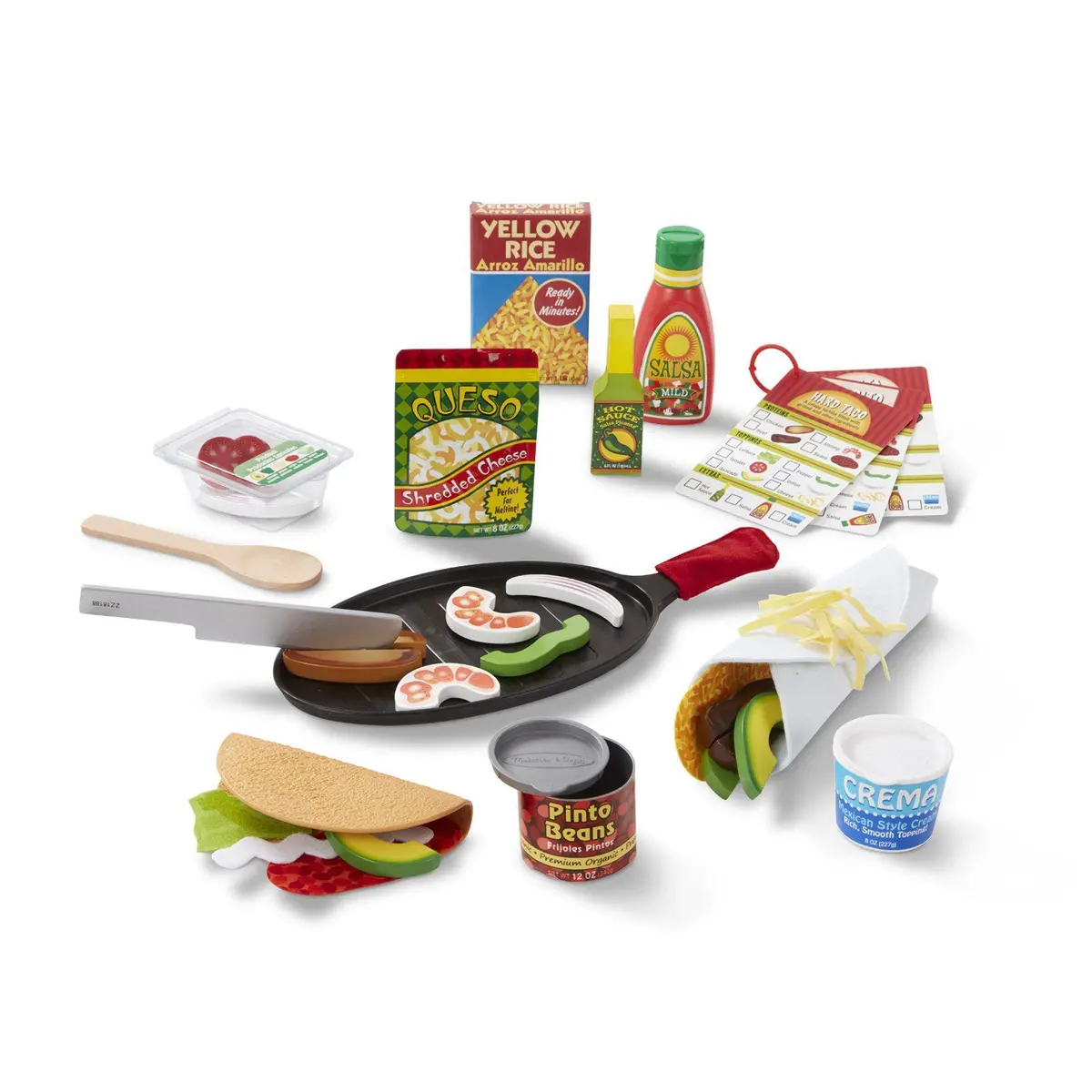 Melissa & Doug 19370 Fill & Fold Taco & Tortilla Set 1