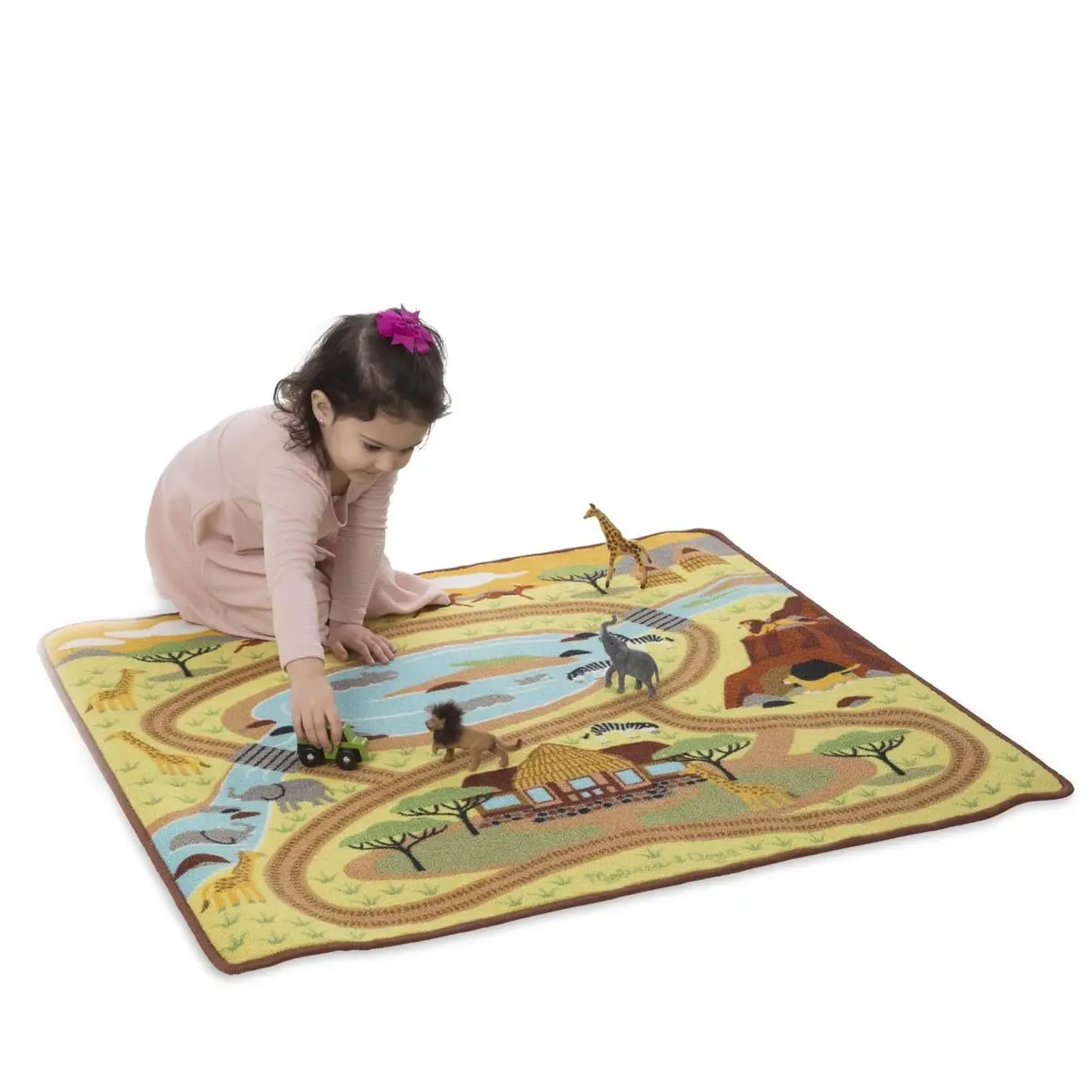 Melissa & Doug 19428 Round The Savanna Safari Rug 1