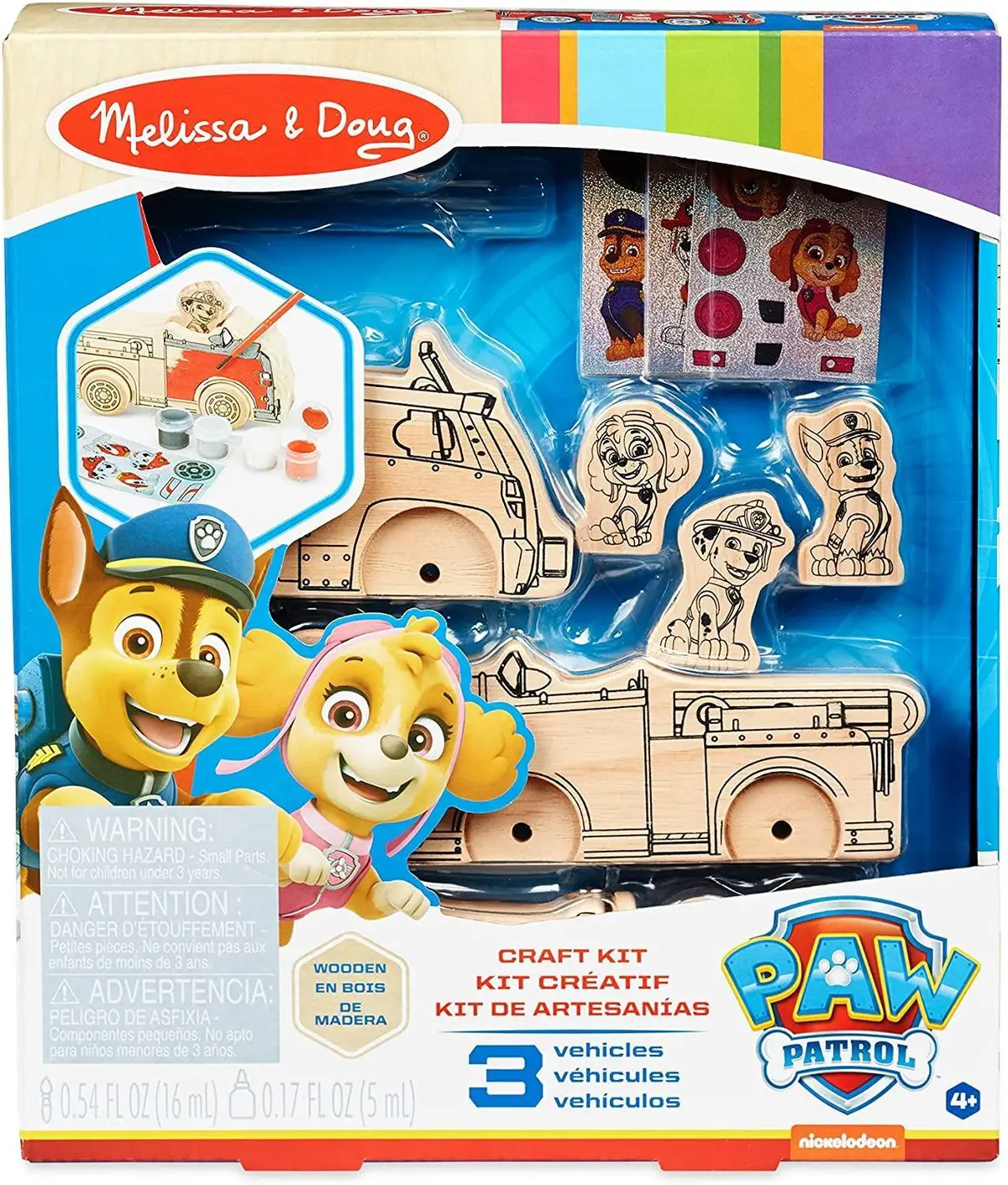 Melissa & Doug 33266 Paw Patrol Wooden Vehicles Craft Kit 1