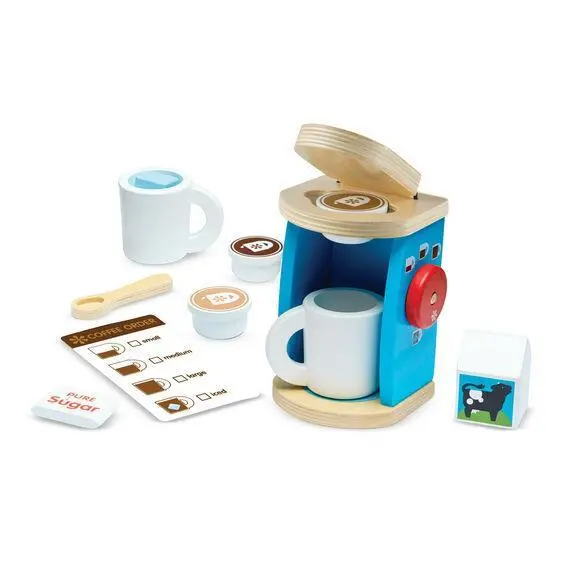Melissa & Doug 9842 Wooden Brew & Serve Coffee Set 1