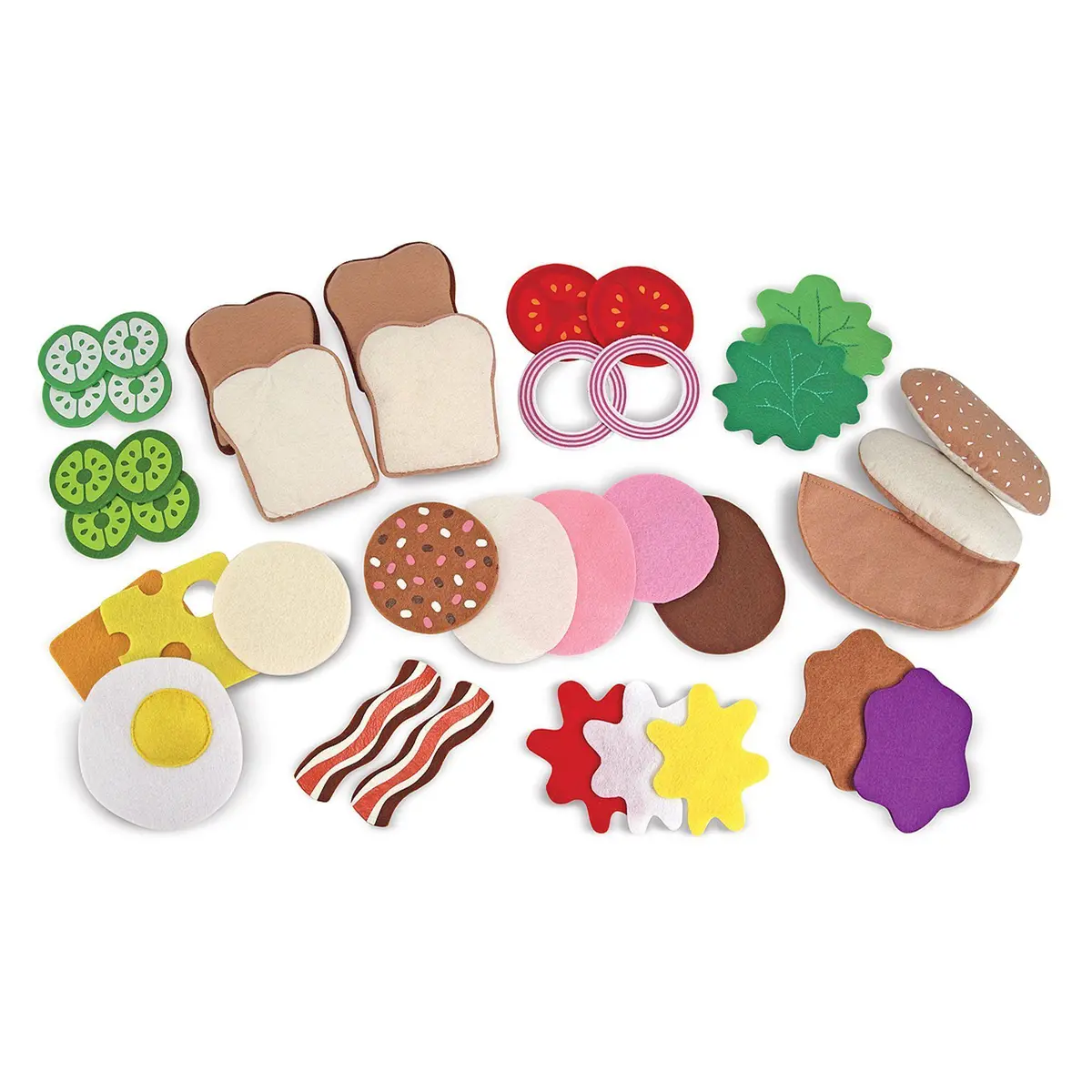 Melissa & Doug Felt Play Food - Sandwich Set 1