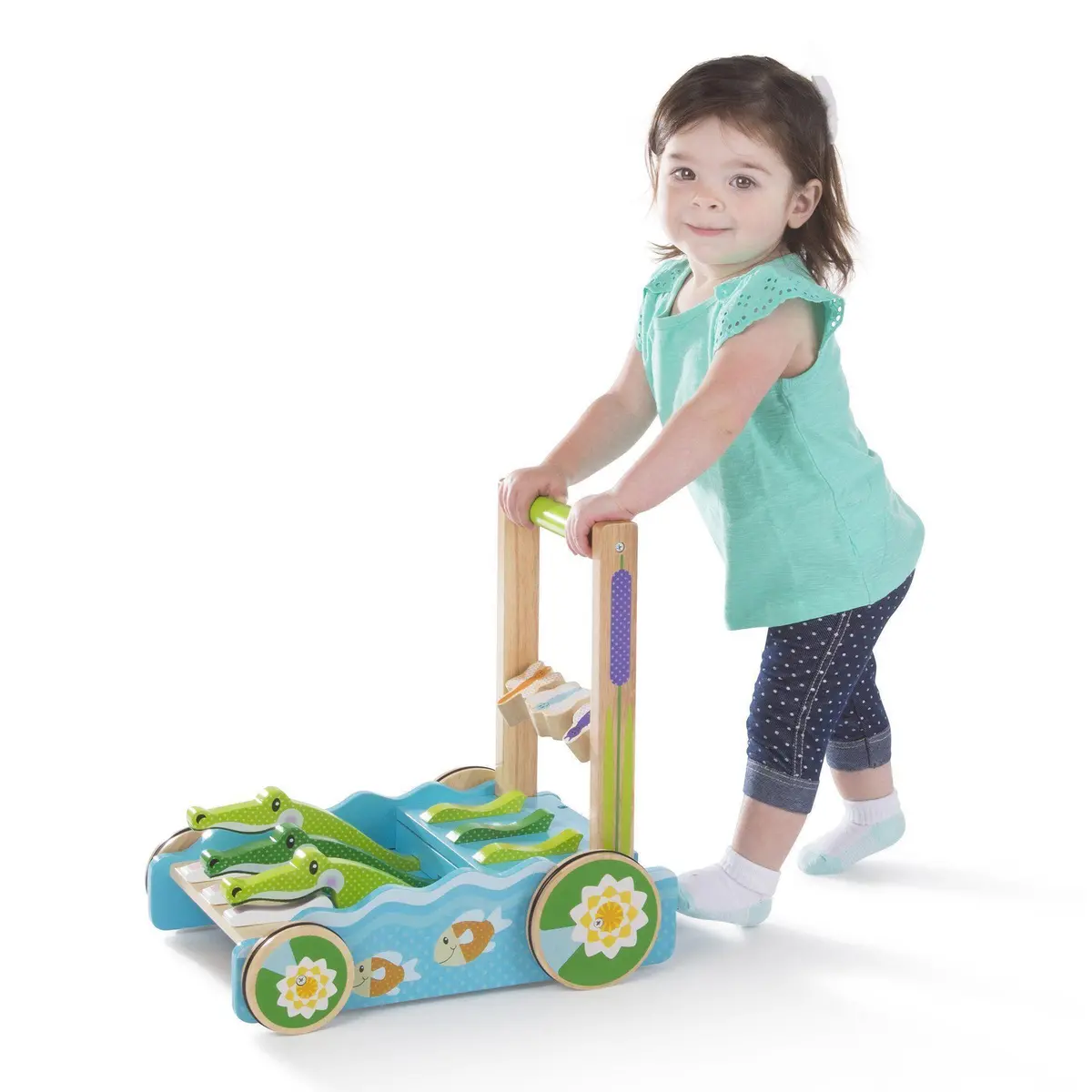 Melissa & Doug First Play Chomp & Clack Alligator Push Toy 2