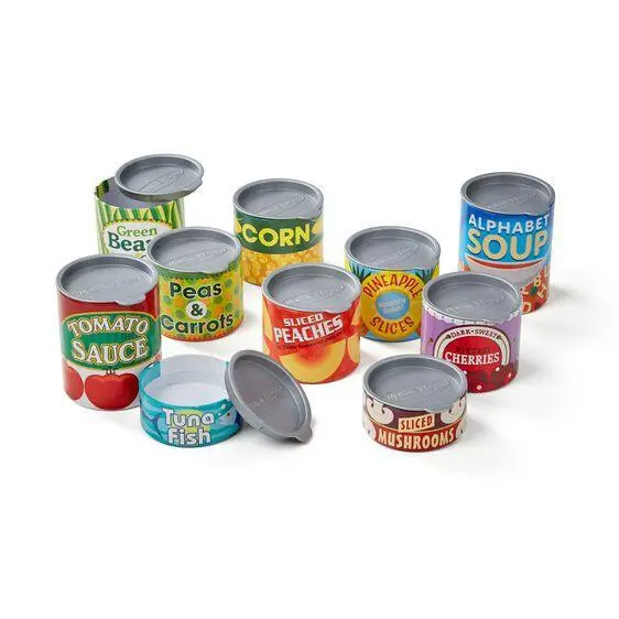 Melissa & Doug Let's Play House! Canned Food Play Set 1