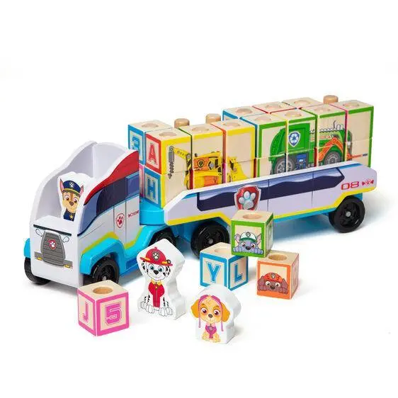Melissa & Doug Paw Patrol Wooden Abc Block Truck 1