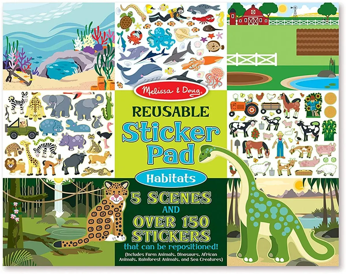 Melissa & Doug Reusable Sticker Pad - Habitats 1