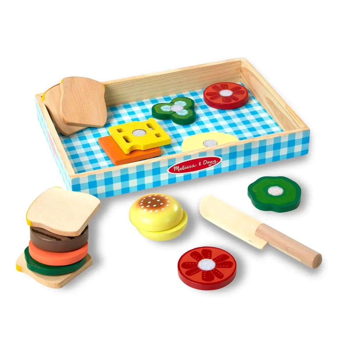 Melissa & Doug Sandwich Making Set - Wooden Play Food 2