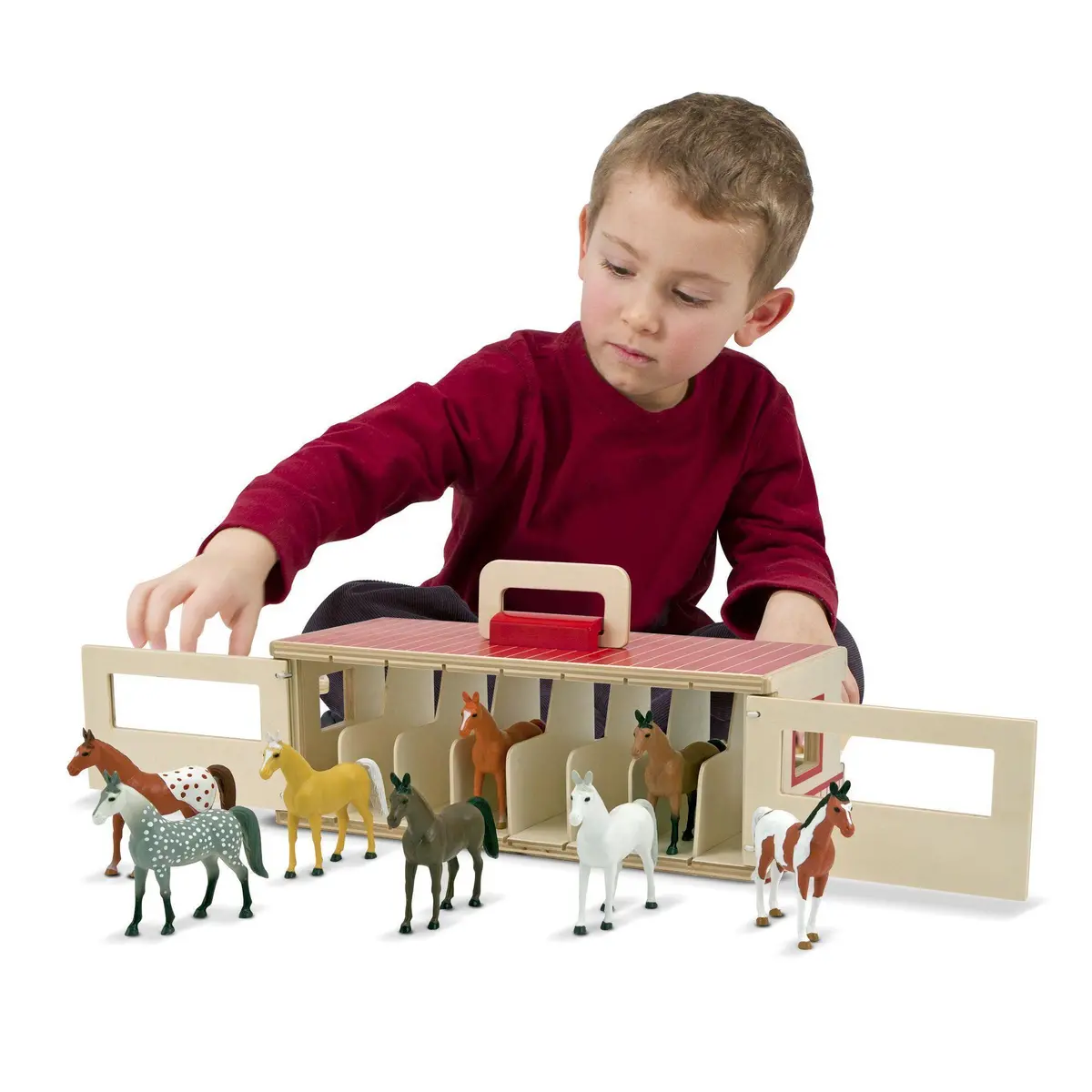 Melissa & Doug Take-Along Show-Horse Stable Play Set Playset 1