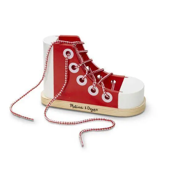Melissa & Doug Wooden Lacing Shoe 1