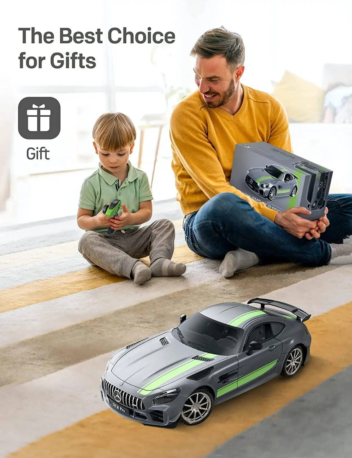 Mercedes-Amg Gt R Pro Remote Control Car With Lights 1:16 Scale 2