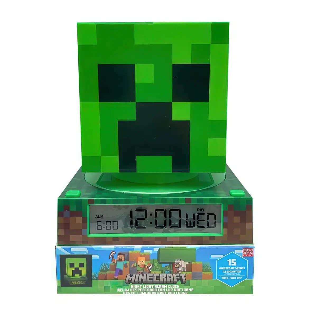 Minecraft 3D Lamp With Alarm Clock 1