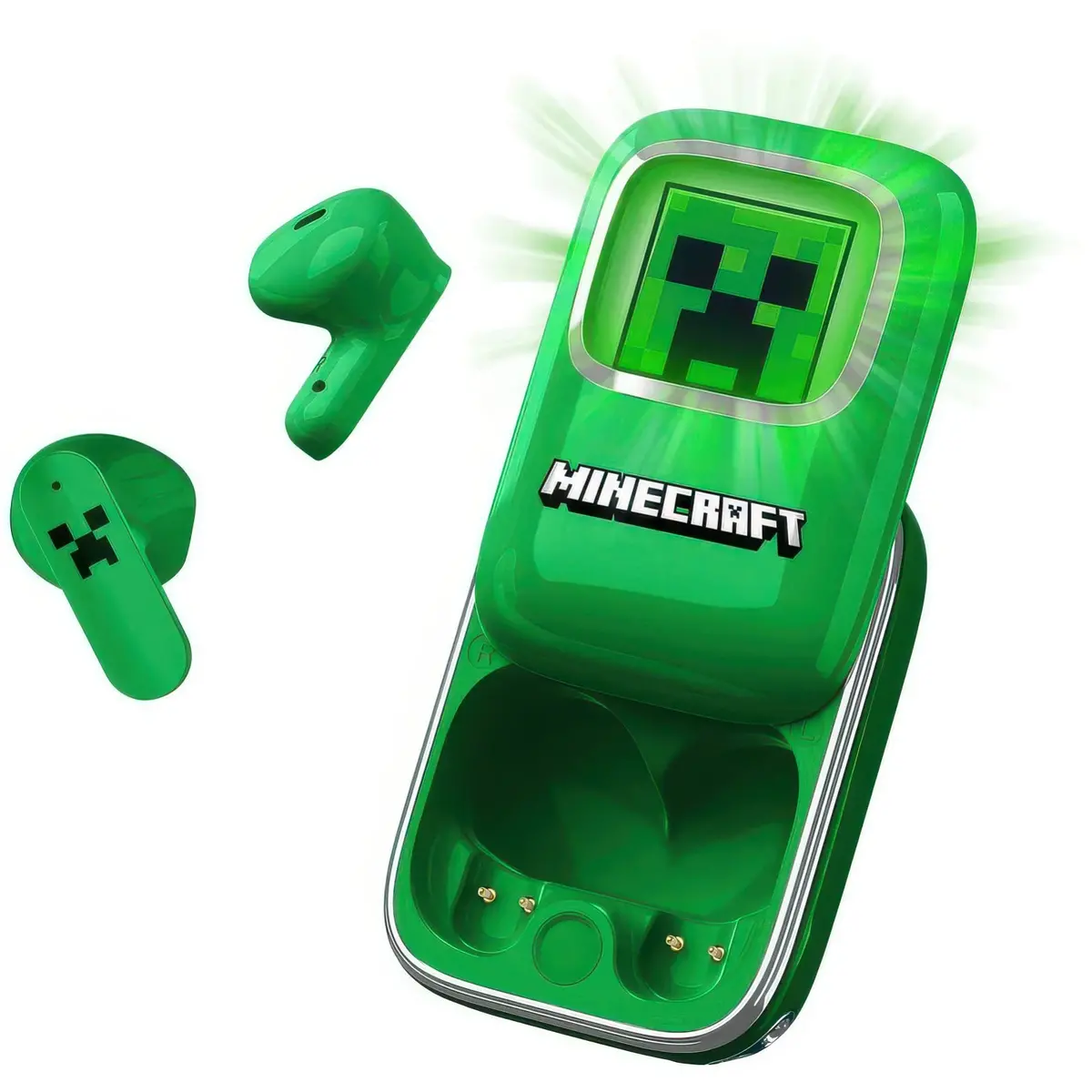Minecraft Slide Case Light Up Earpods - Tws Bluetooth Headphones 1
