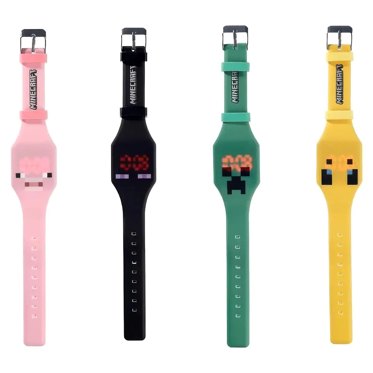 Minecraft Faces Silicone Digital Watch - Assortment 1