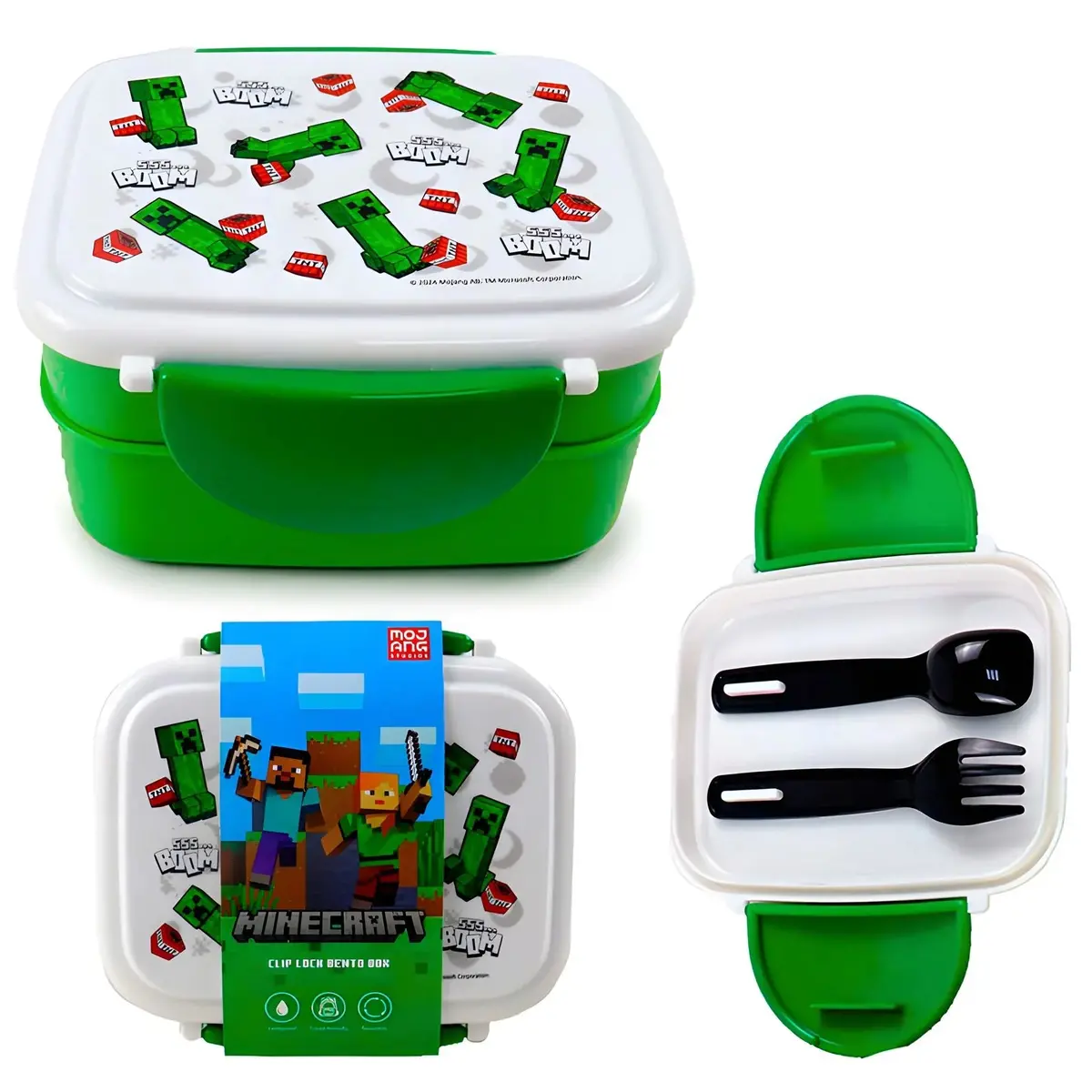 Minecraft Tnt Lunch Box And Cutlery Set 1