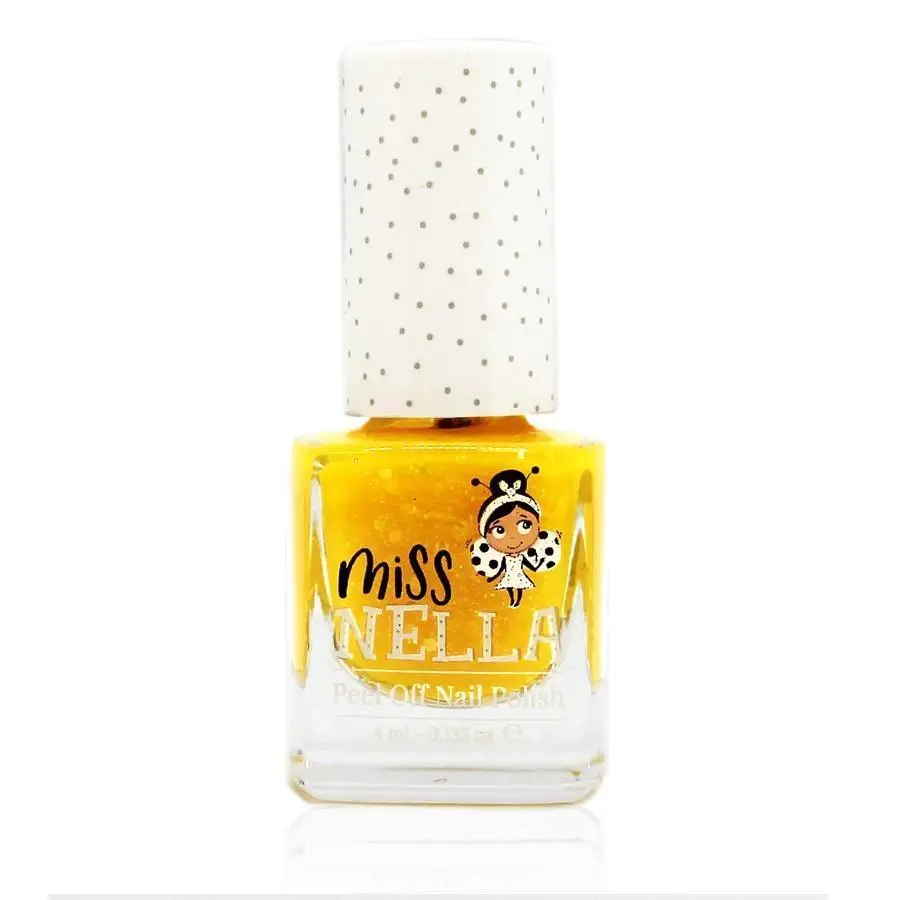 Miss Nella Honey Twinkles Glitter 4Ml Peel Off Kids Nail Polish Beauty 1