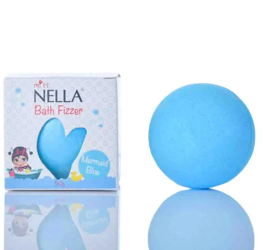 Miss Nella Mermaid Blue Bath Fizzer 50G 1