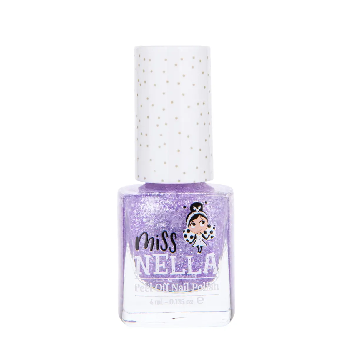 Miss Nella Mn47 Sparkly Zebra 4Ml Peel Off Kids Nail Polish 1
