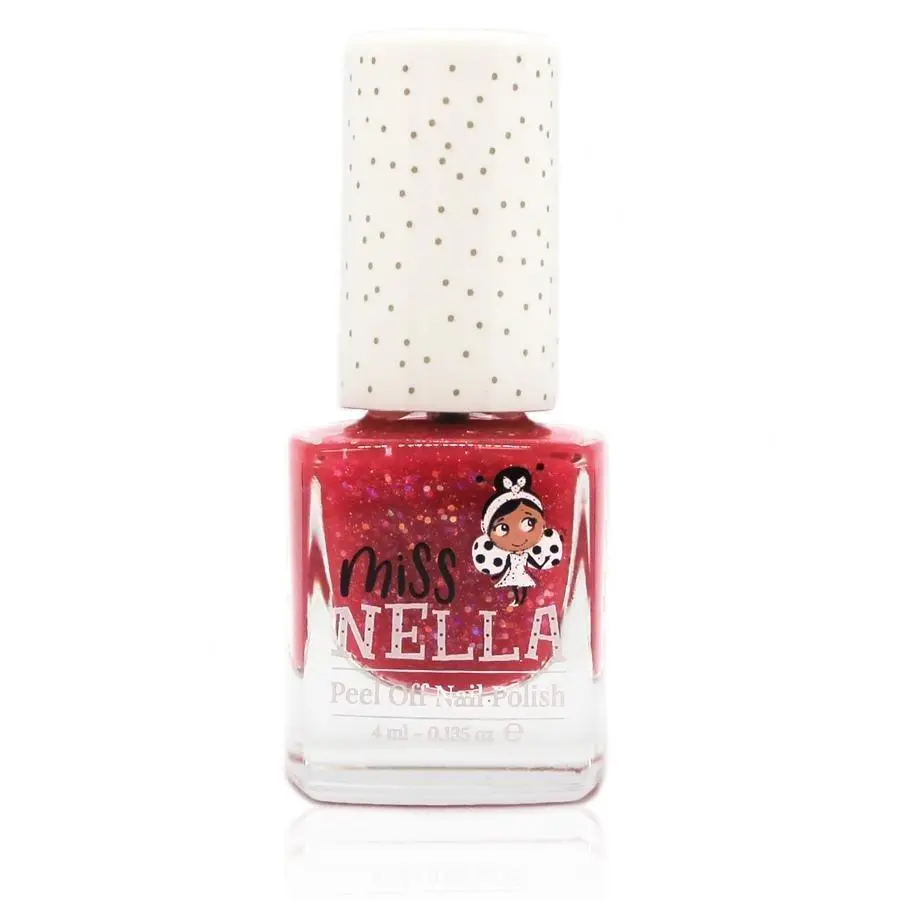 Miss Nella Sugar Hugs Glitter 4Ml Peel Off Kids Nail Polish Beauty 1