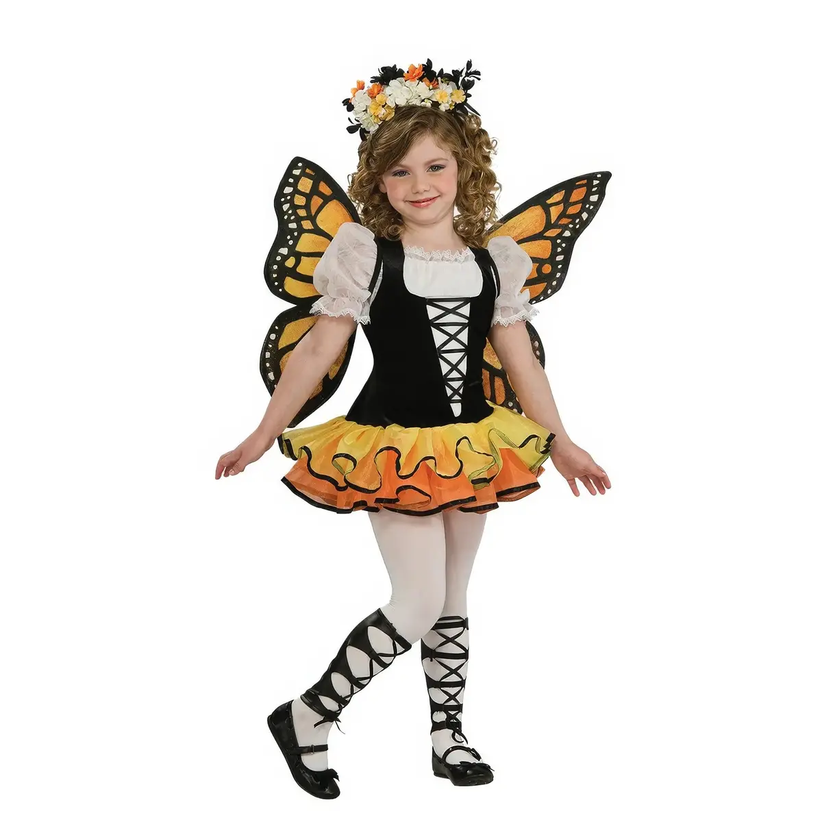 Monarch Butterfly Child Dress - Size S 1