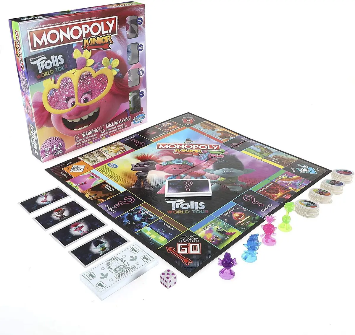 Monopoly Junior Dreamworks Trolls World Tour Edition Board Game 1